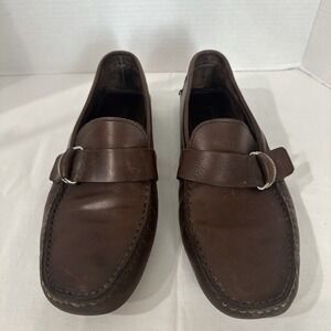 Russell & Bromley Tan Brown Buckle Loafers Shoes Mens SIZE 42 /9.5